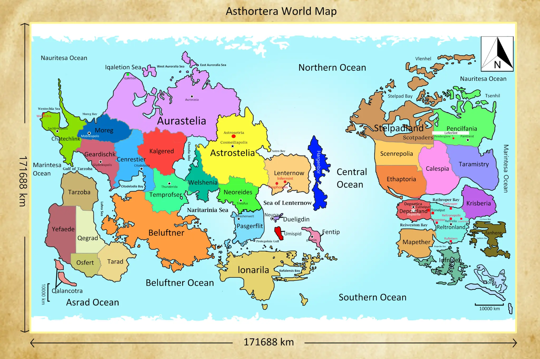 🗺️ Asthortera World Map — Development Progress Overview