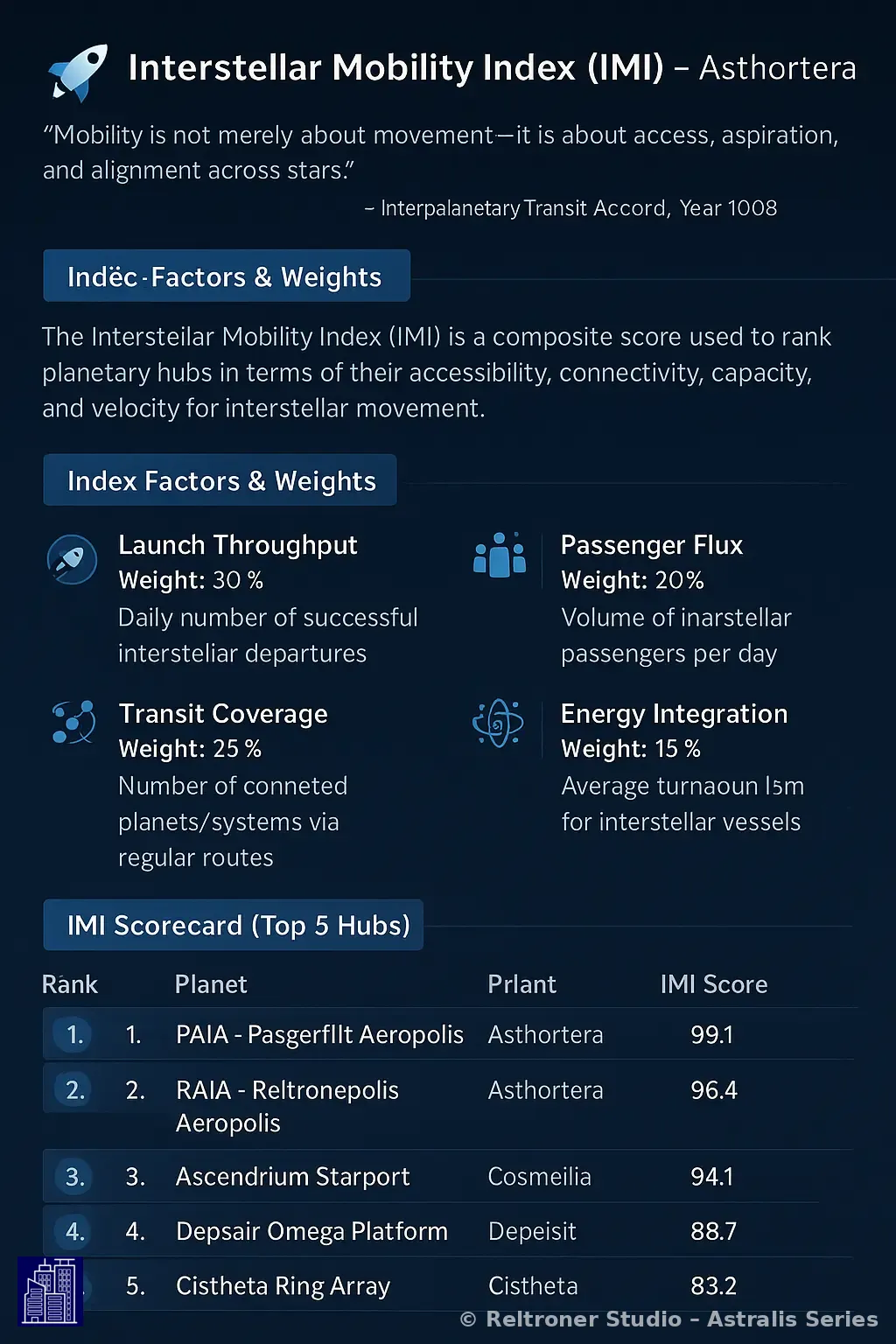🚀 Interstellar Mobility Index (IMI) — Asthortera