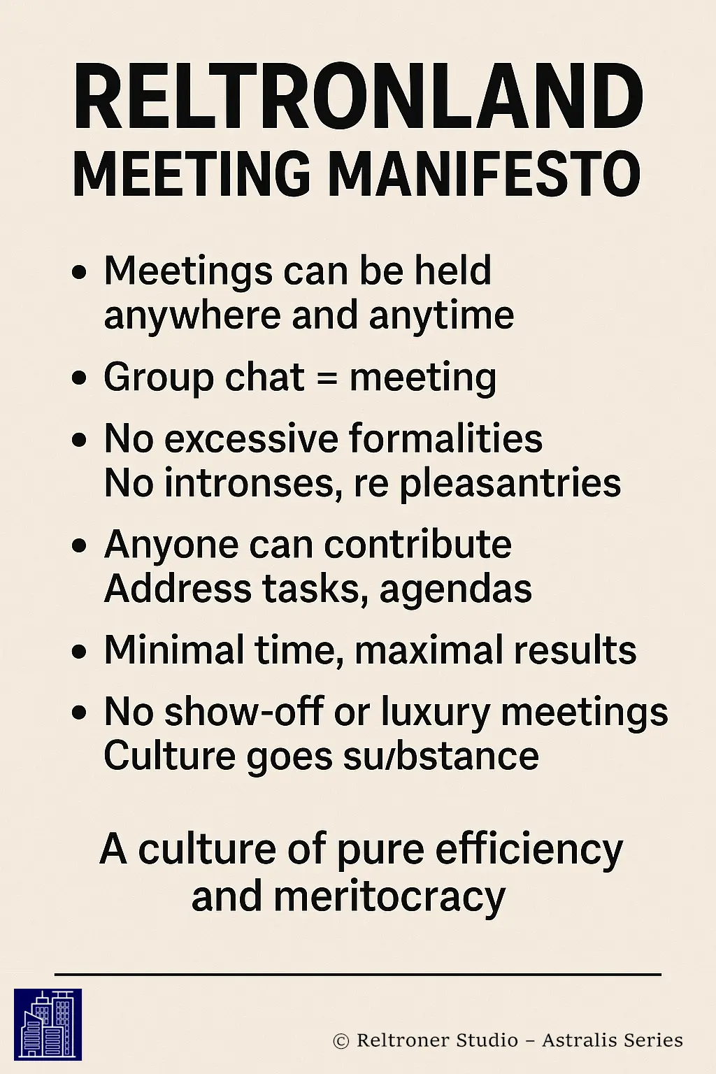 📜 Reltronland Meeting Manifesto