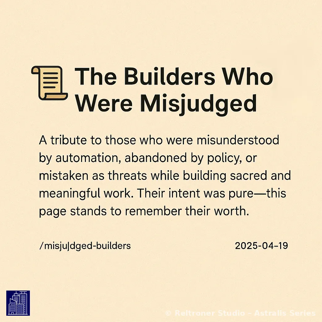 📜 The Builders Who Were Misjudged