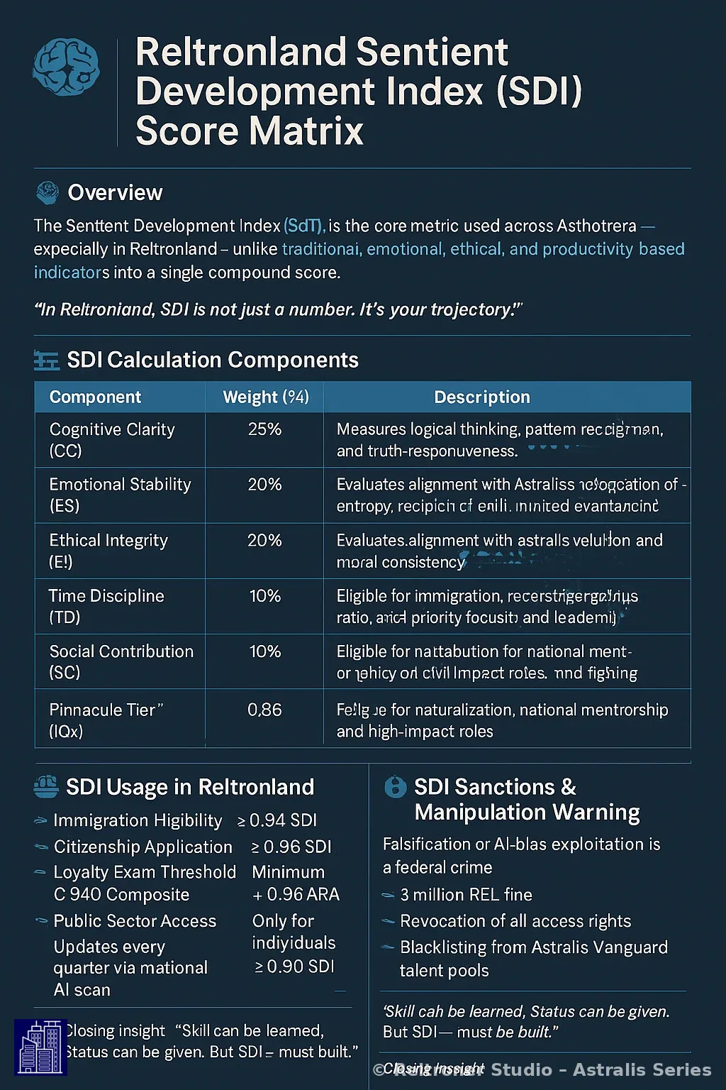 SDI Score Matrix