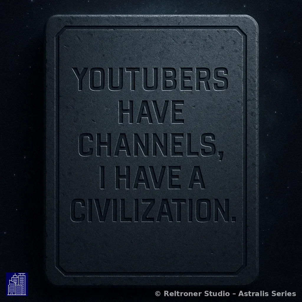 📘 YouTubers Have Channels, I Have a Civilization